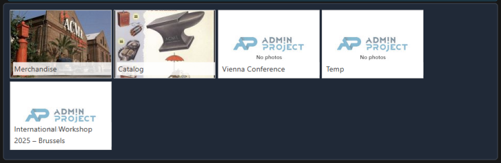adminproject galleries toolbar